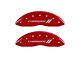 MGP Brake Caliper Covers with Charger Stripes Logo; Red; Front and Rear (08-14 Challenger SRT8; 2015 Challenger SRT 392; 15-23 Challenger Scat Pack w/ 4-Piston Front Calipers)