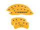MGP Brake Caliper Covers with Charger and R/T Logo; Yellow; Front and Rear (09-10 Challenger R/T)
