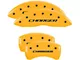 MGP Brake Caliper Covers with Charger Logo; Yellow; Front and Rear (11-23 Challenger R/T; 2014 Challenger Rallye Redline; 17-23 Challenger GT, T/A; 12-23 Challenger SXT w/ Dual Piston Front Calipers)
