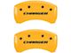 MGP Brake Caliper Covers with Charger Logo; Yellow; Front and Rear (2011 SE; 11-14 Challenger R/T w/ Single Piston Front Calipers; 12-23 Challenger SXT w/ Single Piston Front Calipers)
