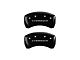 MGP Brake Caliper Covers with Charger Logo; Black; Front and Rear (06-10 Charger Base, SE, SXT)