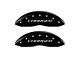 MGP Brake Caliper Covers with Charger Logo; Black; Front and Rear (06-14 Charger SRT8; 2016 Charger SRT 392)