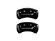 MGP Brake Caliper Covers with Challenger Stripes Logo; Black; Front and Rear (06-10 Charger Daytona R/T, R/T)