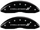 MGP Brake Caliper Covers with Challenger Stripes Logo; Black; Front and Rear (11-18 Charger R/T w/ Single Piston Front Calipers; 11-17 Charger SE w/ Single Piston Front Calipers; 12-23 SXT Charger w/ Single Piston Front Calipers)