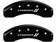 MGP Brake Caliper Covers with Charger Stripes Logo; Black; Front and Rear (06-14 Charger SRT8; 2016 Charger SRT 392)