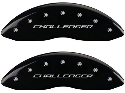 MGP Brake Caliper Covers with Vintage R/T Logo; Black; Front and Rear (06-10 Charger Daytona R/T, R/T)