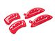 MGP Brake Caliper Covers with Dodge Stripes Logo; Red; Front and Rear (06-10 Charger R/T)