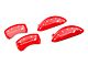 MGP Brake Caliper Covers with Dodge Stripes Logo; Red; Front and Rear (11-23 Charger R/T; 12-23 Charger SXT w/ Dual Piston Front Calipers; 15-17 AWD Charger SE; 18-23 Charger Daytona, GT)