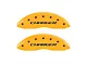 MGP Brake Caliper Covers with Charger Logo; Yellow; Front and Rear (06-10 Charger Base, SE, SXT)