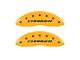 MGP Brake Caliper Covers with Charger and R/T Logo; Yellow; Front and Rear (06-10 Charger Daytona R/T, R/T)