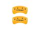 MGP Brake Caliper Covers with Cursive Charger Logo; Yellow; Front and Rear (06-10 Charger Base, SE, SXT)