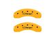 MGP Brake Caliper Covers with Cursive Charger Logo; Yellow; Front and Rear (06-14 Charger SRT8; 2016 Charger SRT 392)