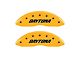 MGP Brake Caliper Covers with Daytona Logo; Yellow; Front and Rear (11-23 Charger R/T, SXT w/ Dual Piston Front Calipers; 15-17 AWD Charger SE w/ Dual Piston Front Calipers; 18-20 Charger Daytona, GT w/ Dual Piston Front Calipers)