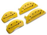 MGP Brake Caliper Covers with Dodge Stripes Logo; Yellow; Front and Rear (11-23 Charger R/T; 12-23 Charger SXT w/ Dual Piston Front Calipers; 15-17 AWD Charger SE; 18-23 Charger Daytona, GT)