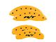 MGP Brake Caliper Covers with R/T Logo; Yellow; Front and Rear (06-14 Charger SRT8; 2016 Charger SRT 392)