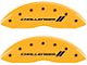 MGP Brake Caliper Covers with Challenger Stripes Logo; Yellow; Front and Rear (06-10 Charger Base, SE, SXT)