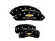 MGP Brake Caliper Covers with Chevy Racing Logo; Black; Front and Rear (97-04 Corvette C5)