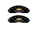 MGP Brake Caliper Covers with Chevy Racing Logo; Black; Front and Rear (97-04 Corvette C5)