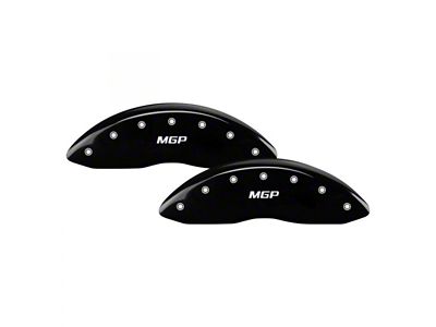 MGP Brake Caliper Covers with MGP Logo; Black; Front and Rear (05-13 Corvette C6 Base)