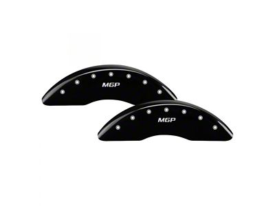 MGP Brake Caliper Covers with MGP Logo; Black; Front and Rear (06-13 Corvette C6, Excluding Base)