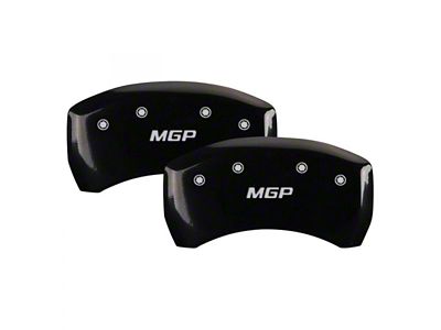 MGP Brake Caliper Covers with MGP Logo; Black; Rear Only (20-25 Corvette C8 Stingray w/ Z51 Brake Package)