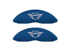 MGP Brake Caliper Covers with MGP Logo; Blue; Front and Rear (05-13 Corvette C6 Base)