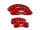 MGP Brake Caliper Covers with Chevy Racing Logo; Red; Front and Rear (97-04 Corvette C5)