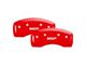MGP Brake Caliper Covers with MGP Logo; Red; Front and Rear (05-13 Corvette C6 Base)