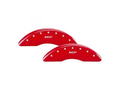 MGP Brake Caliper Covers with MGP Logo; Red; Front and Rear (06-13 Corvette C6, Excluding Base)