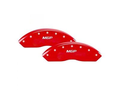 MGP Brake Caliper Covers with MGP Logo; Red; Front and Rear (20-24 Corvette C8 Stingray w/o Z51 Brake Package)