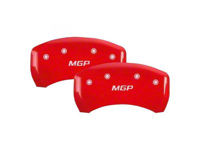 MGP Brake Caliper Covers with MGP Logo; Red; Rear Only (20-24 Corvette C8 Stingray w/ Z51 Brake Package)