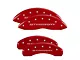 MGP Brake Caliper Covers with Stingray Logo; Red; Front and Rear (14-19 Corvette C7 Stingray w/ Standard JL9 Brake Package)