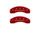 MGP Brake Caliper Covers with Stingray Logo; Red; Front and Rear (14-19 Corvette C7 Stingray w/ J55 Brake Package)