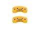 MGP Brake Caliper Covers with Chevy Racing Logo; Yellow; Front and Rear (97-04 Corvette C5)