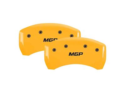 MGP Brake Caliper Covers with MGP Logo; Yellow; Rear Only (20-25 Corvette C8 Stingray w/ Z51 Brake Package)
