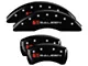 MGP Brake Caliper Covers with Saleen Logo; Black; Front and Rear (15-23 Mustang GT w/o Performance Pack)