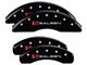 MGP Brake Caliper Covers with Saleen Logo; Black; Front and Rear (15-23 Mustang EcoBoost w/ Performance Pack)