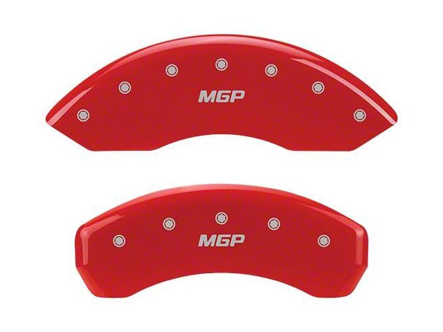 MGP Brake Caliper Covers with GT/CS Logo; Black; Front and Rear (15-23 Mustang GT w/o Performance Pack)