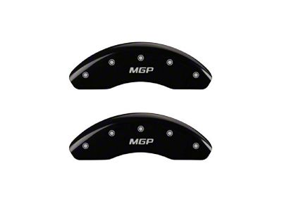 MGP Brake Caliper Covers with MGP Logo; Black; Front and Rear (97-98 Mustang GT, V6)