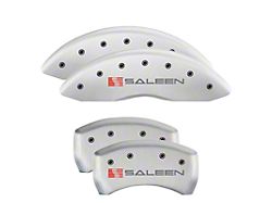 MGP Brake Caliper Covers with Saleen Logo; White; Front and Rear (15-23 Mustang GT w/o Performance Pack)