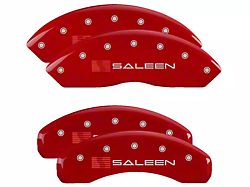 MGP Brake Caliper Covers with Saleen Logo; Red; Front and Rear (15-23 Mustang EcoBoost w/o Performance Pack, V6)