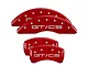MGP Brake Caliper Covers with GT/CS Logo; Red; Front and Rear (15-23 Mustang GT w/ Performance Pack)