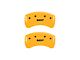 MGP Brake Caliper Covers with MGP Logo; Yellow; Front and Rear (15-23 Mustang GT w/o Performance Pack)