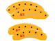 MGP Brake Caliper Covers with Saleen Logo; Yellow; Front and Rear (15-23 Mustang EcoBoost w/o Performance Pack, V6)