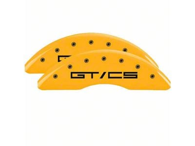 MGP Brake Caliper Covers with GT/CS Logo; Yellow; Front and Rear (15-23 Mustang GT w/ Performance Pack)