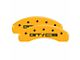 MGP Brake Caliper Covers with GT/CS Logo; Yellow; Front and Rear (15-23 Mustang GT w/ Performance Pack)