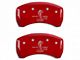 MGP Brake Caliper Covers with GT500 Logo; Red; Rear Only (07-14 Mustang GT500)