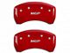 MGP Brake Caliper Covers with MGP Logo; Red; Front and Rear (15-23 Mustang GT w/ Performance Pack)