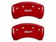 MGP Brake Caliper Covers with MGP Logo; Red; Rear Only (05-14 Mustang GT, BOSS 302, GT500)