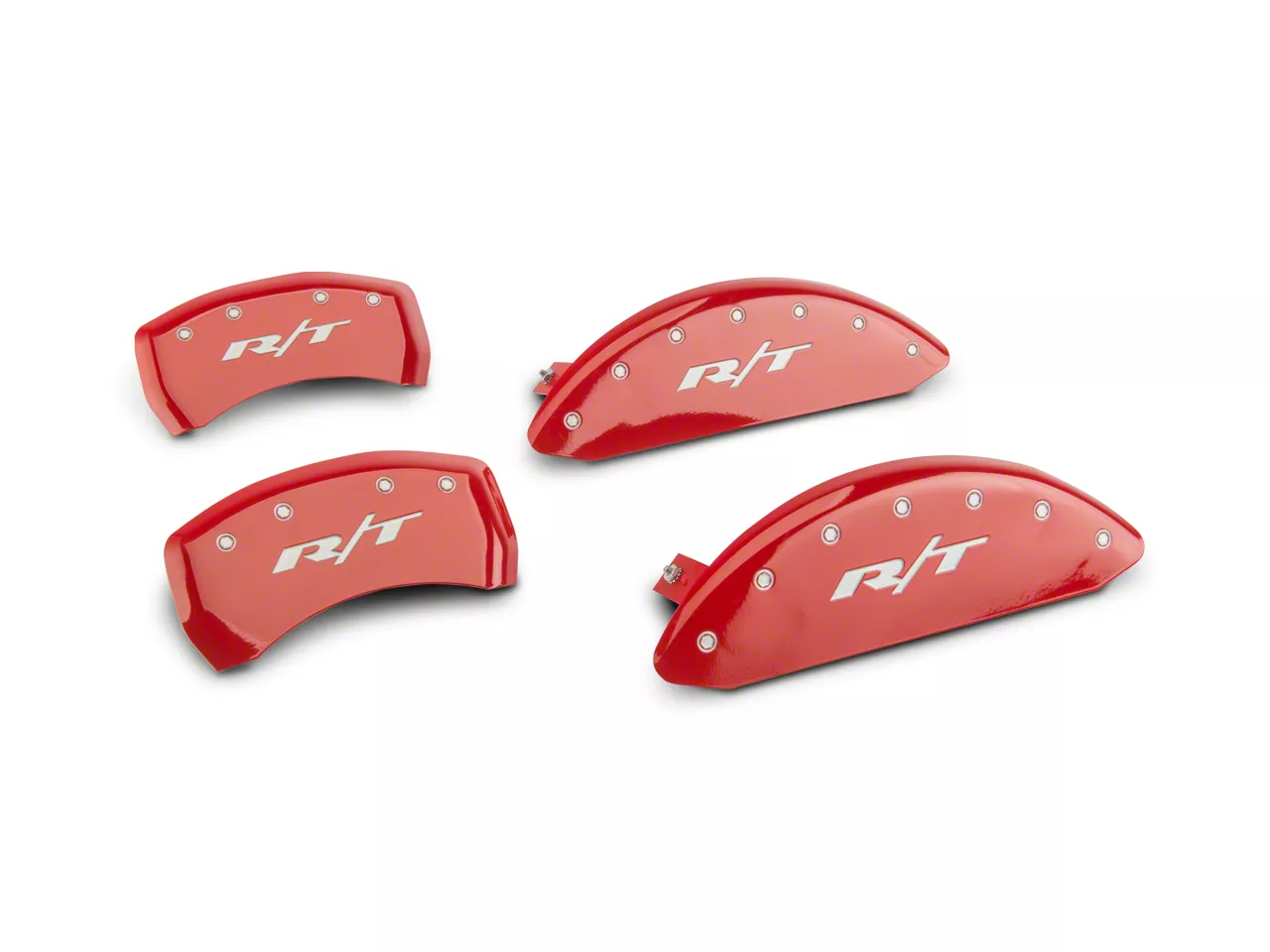 MGP Challenger Red Caliper Covers with R/T Logo; Front and Rear